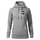 Da Oid Sinzer Bulldog Sweatshirt Hoody Damen Grau Meliert Kleinholzen Front